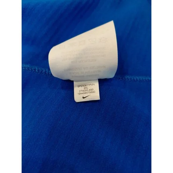 Nike Dri Fit Tribe Football Long Sleeve Jersey Pullover 2XL Blue Performance - Picture 9 of 12